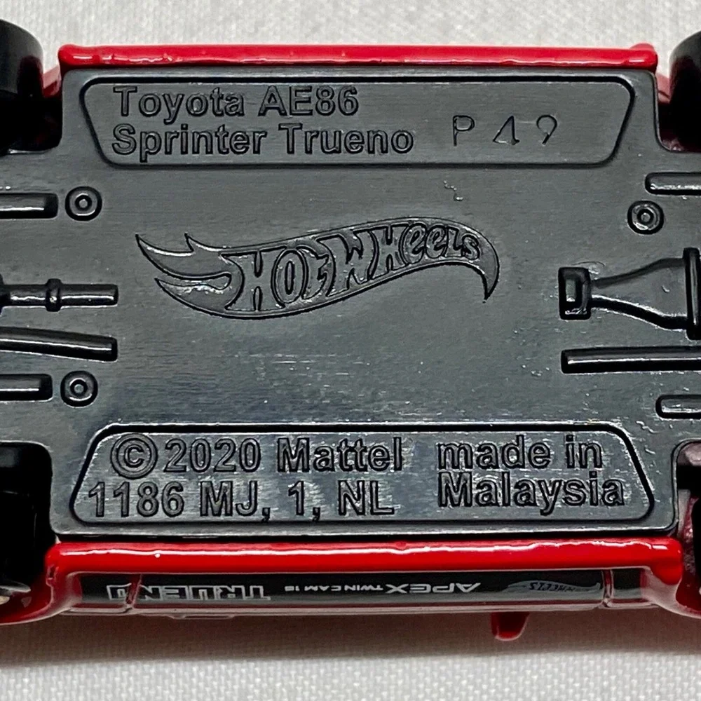 Hot Wheels Toyota AE86 Trueno Red 1:64 Die-cast Model Car‎ Loose EUC 2021